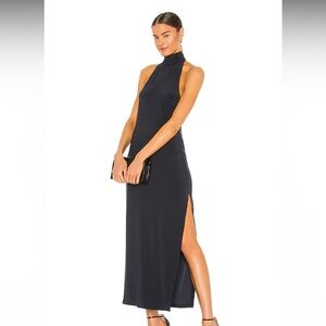 REVOLVE Halter Turtle Side Slit Gown in Pewter
Norma Kamali